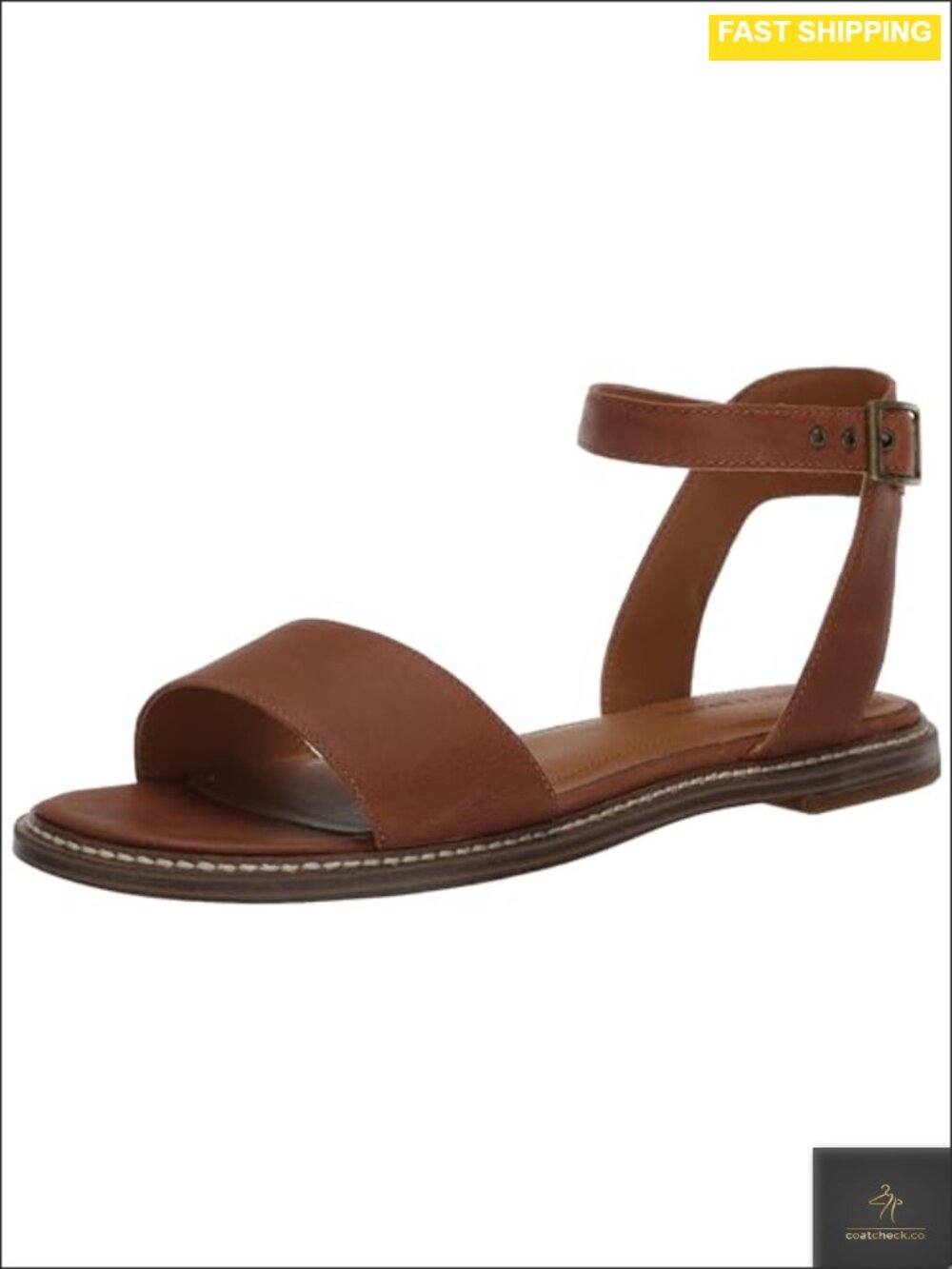 Leather Braided Strappy Flat Sandals Adjustable Ankle Strap Cushioned Casual